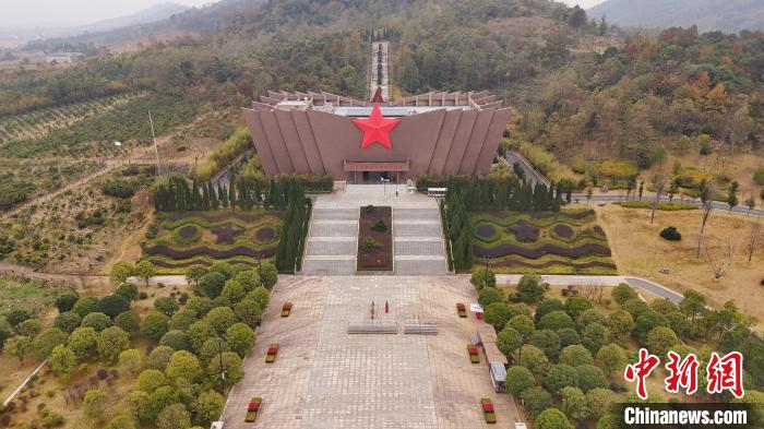 图为红军长征湘江战役纪念园。(无人机照片)黄永乐 摄.jpg